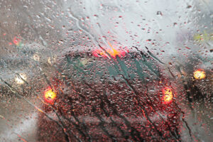 car driving during rain