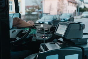 Modern bus interior