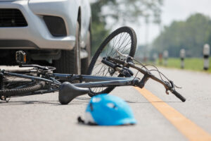 car crash with bicycle