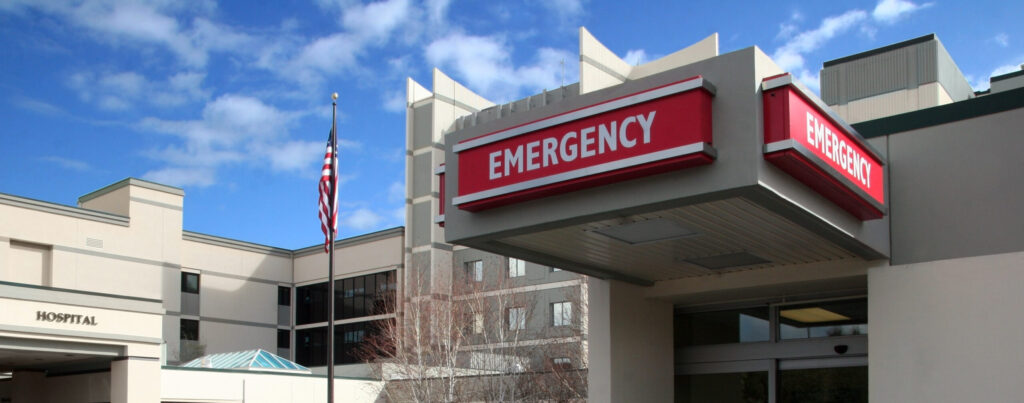 emergency room at the hospital