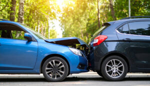 Minor Rear-End Car Collision on a Suburban Street incident