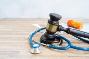 Medical law concept representing drug and device manufacturer bankruptcy litigation